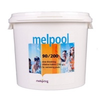 Melpool AQ25046 90/200, 5кг ведро, медленорастворимый хлор в таблетках для дезинфекции воды